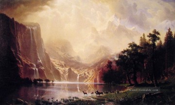  Bierstadt Malerei - Unter der Sierra Nevada Gebirge Landschaft Albert Bierstadt